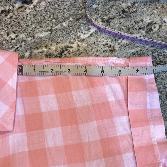 Style & Co Button-up Pink Checkered Camp Shirt size M​ - Picture 8 of 11